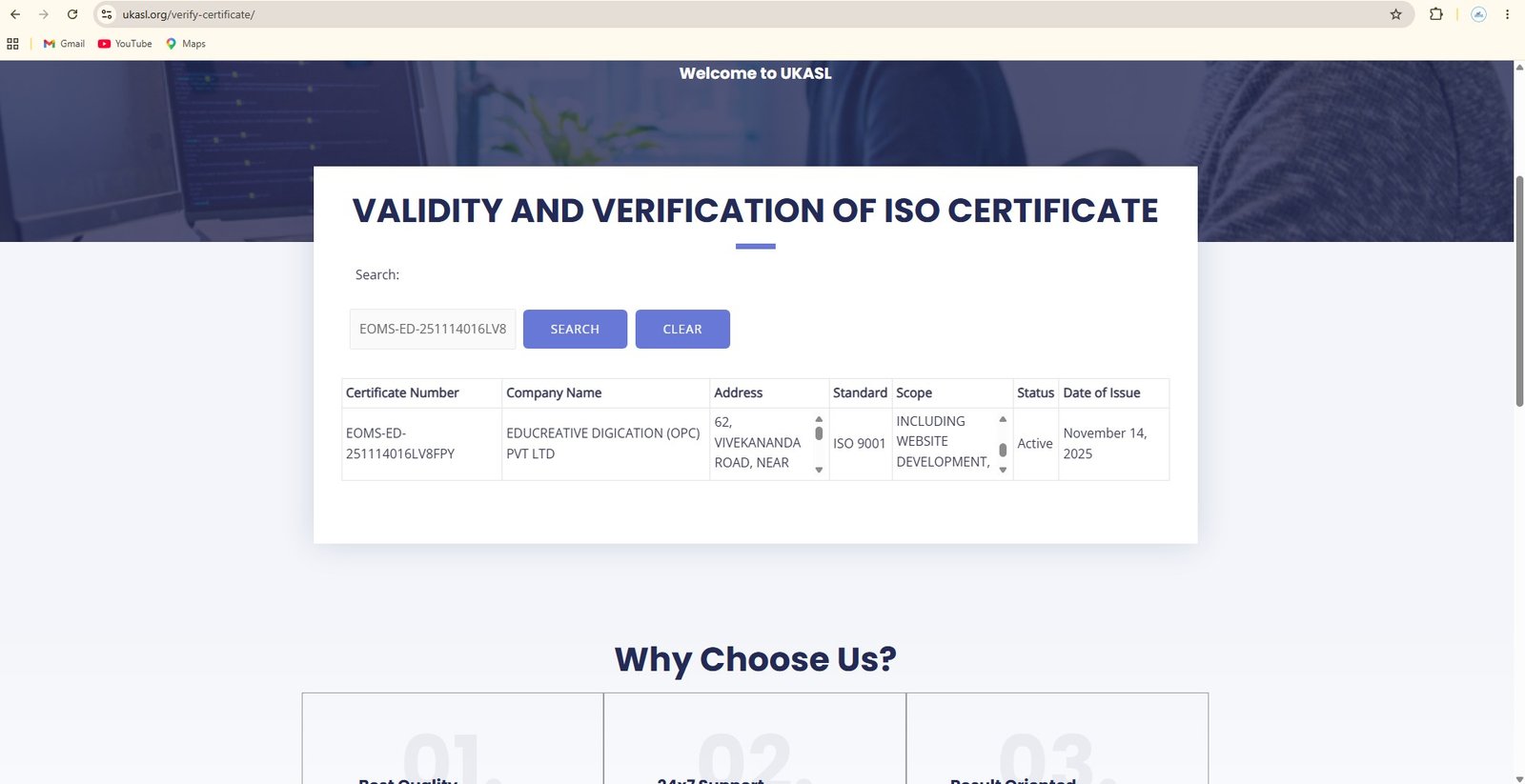 edu creative digital agency uksal certificate verified